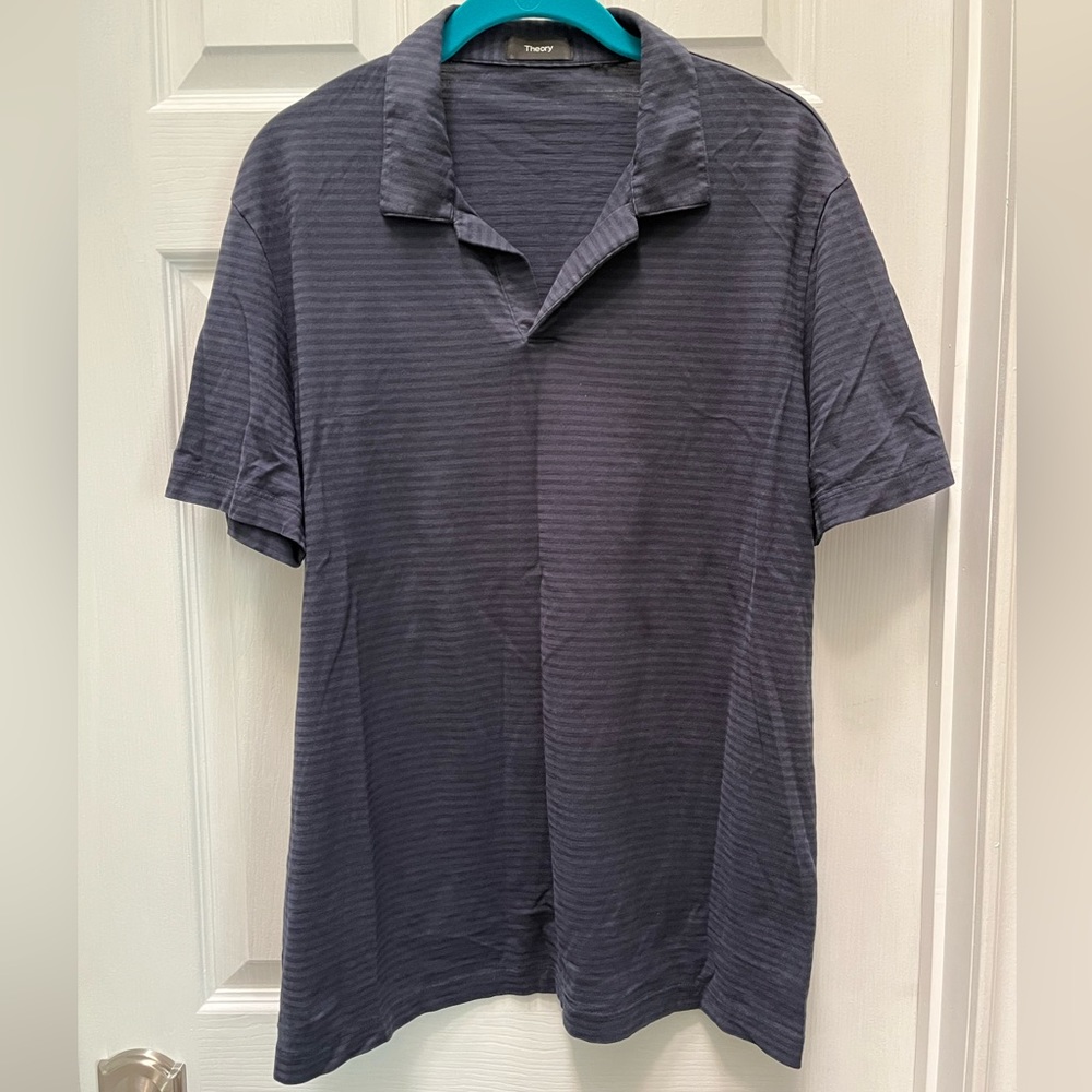 EUC Theory Men’s Willem Striped Polo Tee - size M